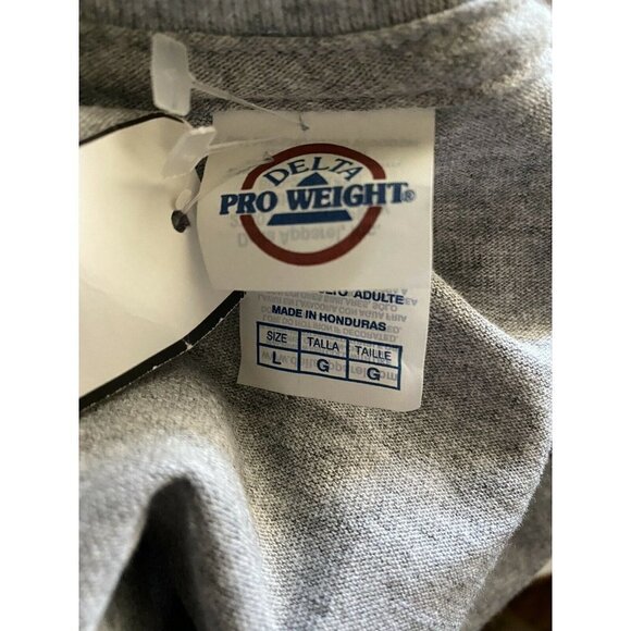 Delta Pro Weight Mens Graphic Gray T-Shirt Large Please Don't Make Me Do Stuff - Picture 6 of 9